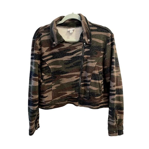 Lularoe Size XL Extra Large Presley Moto Jacket Camo - Picture 1 of 6